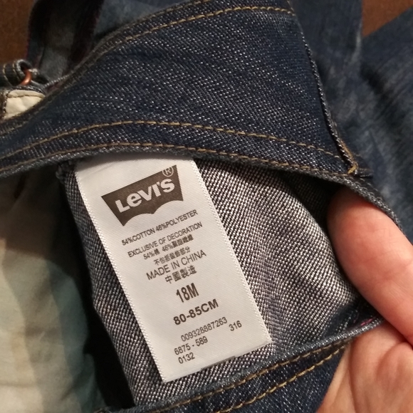Levi's Overalls 18M Baby Boy Girl 18 months Coveralls unisex dark wash Hidden - Picture 6 of 6